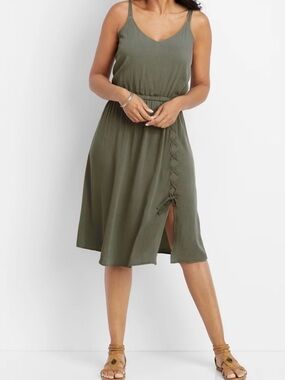 maurices olive green dress Green Midi & Maxi Dresses